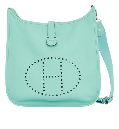 Evelyne GM in Epsom Bleu Atoll, £1,400, Handbags, Blue, Leather, Front view